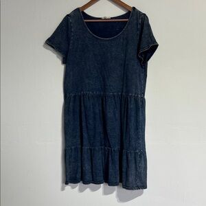 Jane and Delancey Navy Tiered Mini Dress